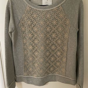 Sanctuary lace detail sweatshirt